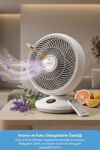 Sinbo Sf-7702 Masaüstü Vantilatör Fan Beyaz