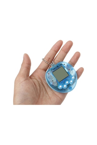 Nostaljik Kalp Sevimli Sanal Bebek Şeffaf Mavi