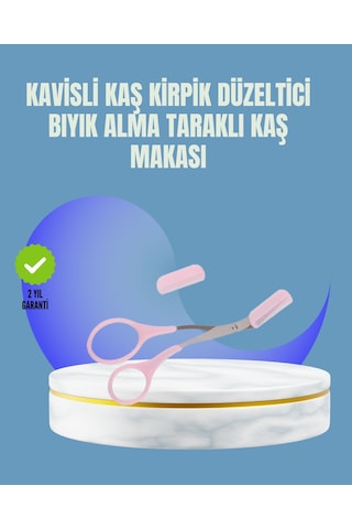Tarak Ve Fırça Başlıklı Kaş Şekillendirme Makası 0