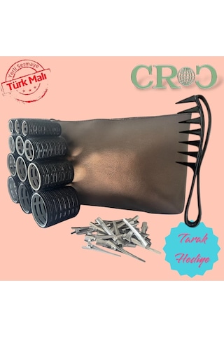 Croc Cb25 Siyah 12li Çantalı Set - 25li Alüminyum Pens Siyah