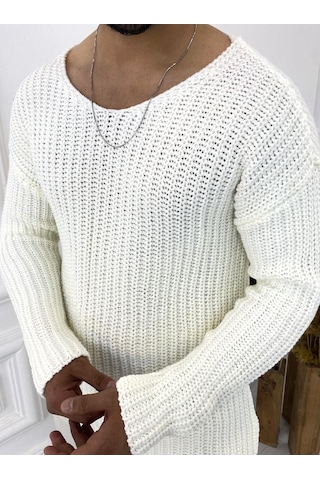 Elku Moda Elkumoda Kazak Oversize Triko Bol Kesim Salaş Kazak-2823