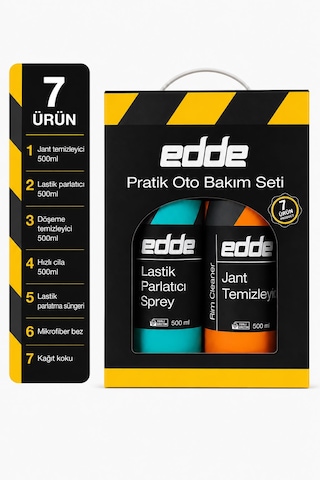 Edde 7'li Araba Araç Oto Pratik Oto Bakım Seti 7 Adet Ürün