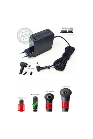 Asus 19v 3.42a Adp-65 4.0x1.35mm Adaptör Şarj Cihazı