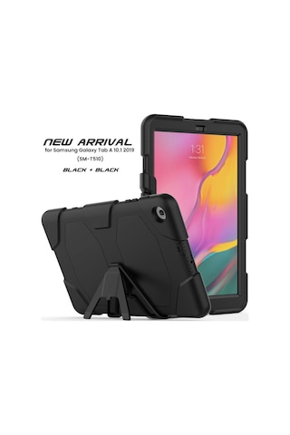 Newface Samsung Galaxy Uyumlu T510 Tab A 10.1 Kılıf Griffin Tablet Kapak Semeglbl - 96 - Siyah