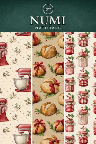 Balmumu Gıda Saklama Bezleri Premium 3 Lü Set 30 30 Cm - Country Pantry Serisi Çok Renkli