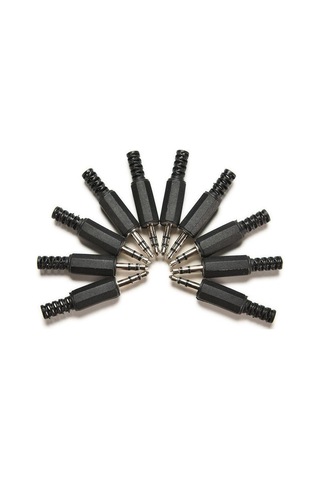 10 Adet 3.5mm Ses Erkek Fiş Jak Adaptörü Stereo Konektör Kulaklık Araçları