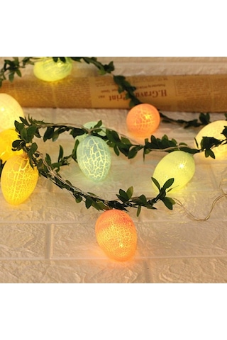 Novahub 10 Led Paskalya Yumurtası Şekilli Renkli Işık Zinciri - Parti, Düğün, Dekorasyon İçin 112 Karakter Çok Renkli, Parti Renkli Çok Renkli