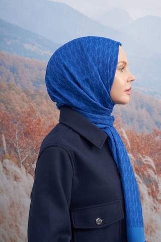 Armanda 70 X 190 Cotton Monogram Desen Şal - Ar 3098 03048 - 70 X 190 / Saks