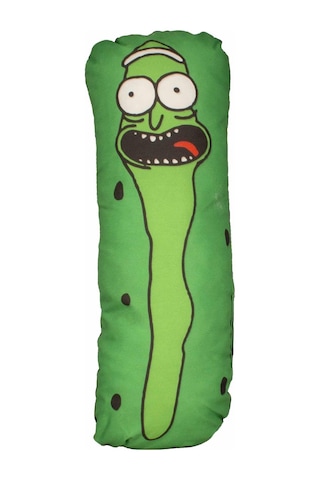 Dükkan Design Rick And Morty Turşu Nakışlı Yastık Minder Yeşil