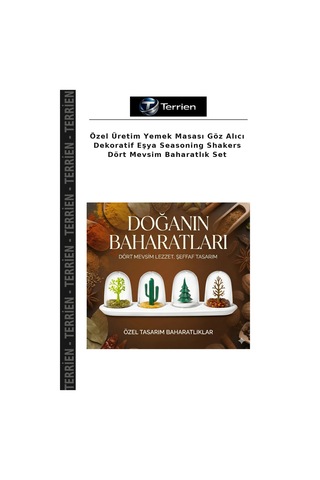 Özel Üretim Yemek Masası Göz Alıcı Dekoratif Eşya Seasoning Shakers Dört Mevsim Baharatlık Set Çok Renkli