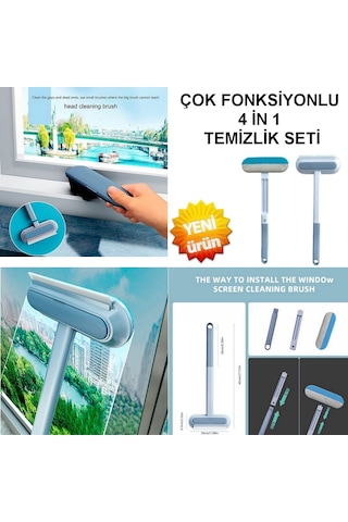 4 In 1 Cam Pencere Temizleme Sileceği Koltuk Halı Tüyü Toplama