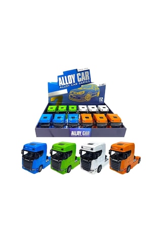 Metal Scania Tır Kafası Işıklı Müzikli Oyuncak 12 Cm Çok Renkli