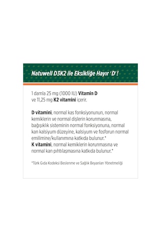 Vitamin D3k2 Damla 20 Ml Ve Immun + Aronia 60 Tablet