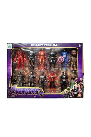 12 Parça Avangers Yenilmezler Süper Kahramanlar Özel Kutulu Set Marvel