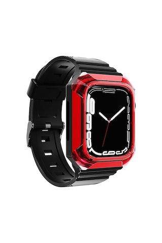 Apple Uyumlu Watch 40mm Zore Krd-88 Sert Pc Kasa Koruyuculu Silikon Kordon