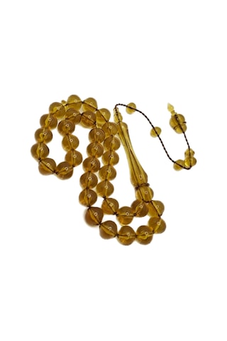 Han Ticarethane Yeşil Renk Uçlu Küre Kesim Toz Kehribar Tesbih