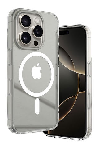 Iphone 16 Pro Uyumlu Magsafe Kablosuz Şarj Özellikli Şeffaf Kılıf