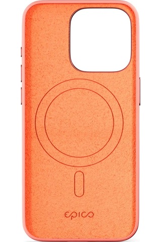 Epico Apple Uyumlu iPhone 16 Pro Mag+ Silikon Kılıf Peach Pink Şeftali