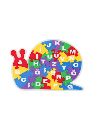 Salyangoz Alfabe Puzzle - Tamamı Dijital Üretim Yeni Nesil Montessori Oyuncağı Hayvanlar