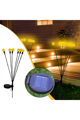 MİGHTY 2 Lİ PAKET 6 TOP YILBAŞI LED GÜNEŞ ENERJİLİ BAHÇE AYDINLAT