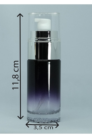 Losyon Ve Krem Şişesi 40 ML 2 Adet Siyah Gri Kapaklı Boş Şişe