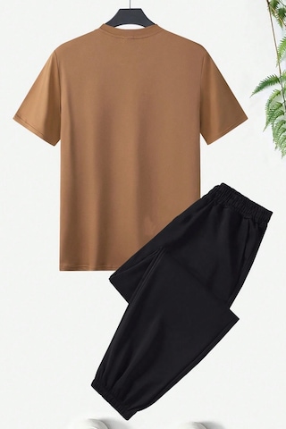 Unisex Van Gogh Baskılı Eşofman Takımı Siyah