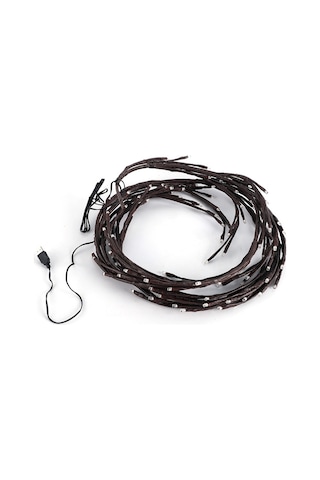 Cbtx Usb Powered Söğüt Asma Led Işık Dıy Oda Dekor Yapay Bitkiler Ağaç Dalları Lamba