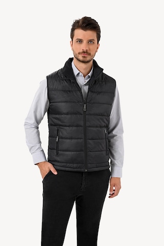 Ysf Erkek Siyah Regular Fit Desenli Yelek