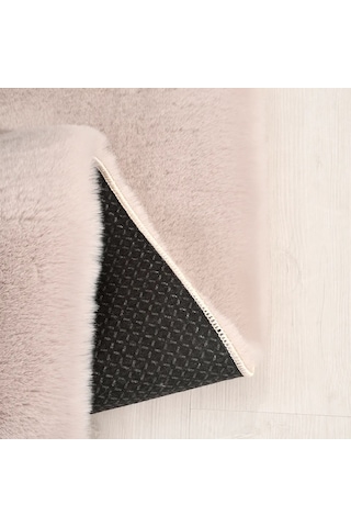 Tavşan Poly Peluş Halı -vizon- Yüksek Kalite-ekstra Yumuşak - Kaymaz Taban
