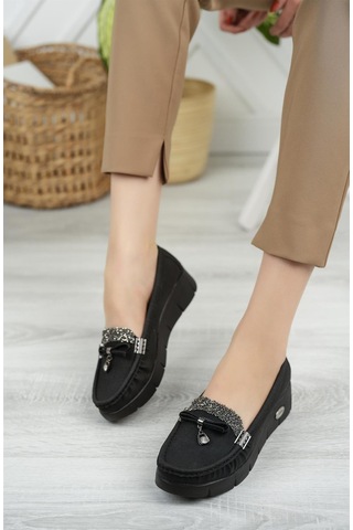 Nesil Shoes Nstar 400 Siyah Kot Anatomik Günlük Kadın Ayakkabı-siyah Kot Siyah