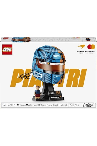 LEGO® Editions McLaren Mastercard F1® Team Oscar Piastri Kaskı 43017 - 14 Yaş ve Üzeri için F1® Modeli Yapım Seti (793 Parça)