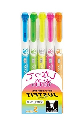 Çift Uçlu Fosforlu Kalem Seti - 5 Farklı Renk 124-Pembe