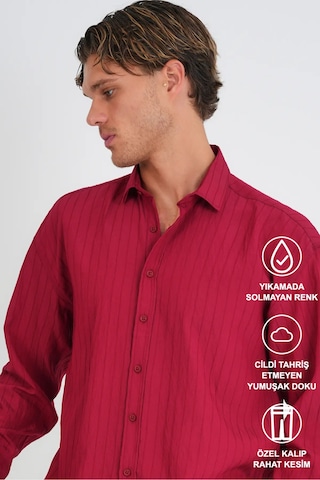 Redline Alto Erkek Oversize Gömlek Bordo