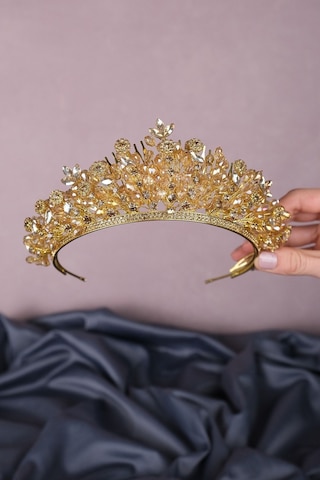 FdayAksesuar En Güzel Gelinlere Özel Akbahar Kristal Boncuklu Gelin Kına Tacı FRDY31656