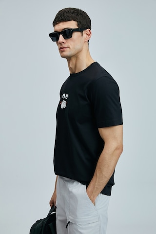 Lufian Zany Modern Grafik T- Shirt Siyah Siyah 111020255100100 Siyah