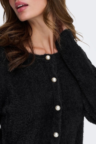 Only Kadın Onlpetra İnci Düğmeli Bisiklet Yaka Örgü Hırka 15350655 Siyah Siyah