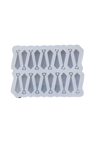 Tahtakale Toptancı Epoksi Silikon Kalıp Çoklu Kravat Kalıbı Delikli Kravat Anahtarlık Takı Küpe Kalıbı 3.8x1.1 Cm 20 Li