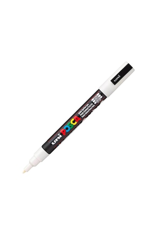 Uni Posca Markör Kalem 3m Set 0.9-1.3 Mm Keçe Uçlu Beyaz