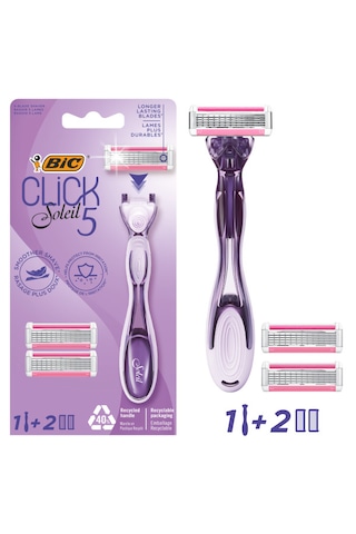 Bic Click Soleil 5 Kadın Tıraş Bıçağı 5 Bıçaklı 1 Sap + 2 Yedek Başlık