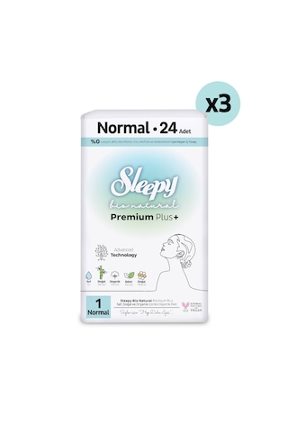 Sleepy Bio Natural Premium Plus Hijyenik Ped Süper Avantaj Paketi Normal 72 Adet