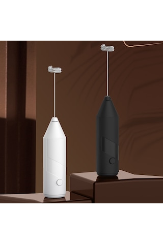 Cbtx Mini Elektrikli El Süt Köpürtücü Krem Karıştırıcı Siyah