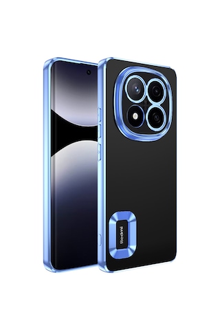 Butam Bilişim Redmi Note 14 Pro 4g Kılıf Kamera Korumalı Logo Gösteren Omega Kapak - Gümüş Gümüş