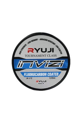 Ryuji Invizi 0.30mm 1000m Clear Fluorocarbon Kaplı Misina 6.50kg Çeker