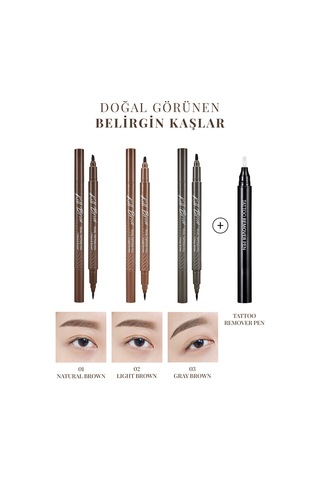 Clio Kill Brow Dual Tattoo Pen Set 01 Natural Brown