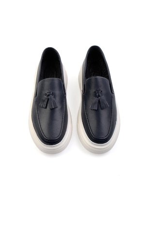 Bambi Lacivert Leather Erkek Loafer Ayakkabı E01080107603 Lacivert