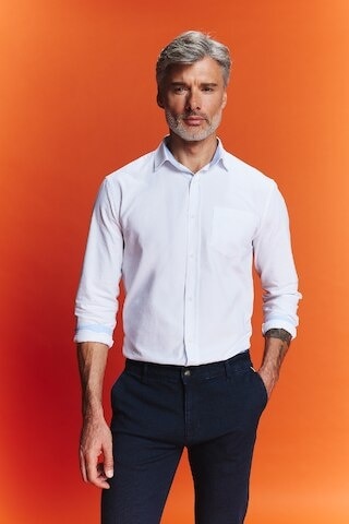 Defacto Regular Fit Oxford Basic Düz Uzun Kollu Beyaz Gömlek B1873AX23AUWT82 Beyaz