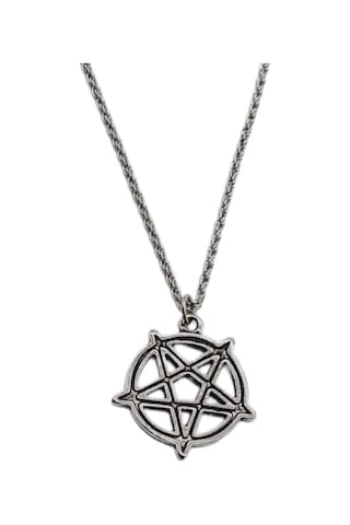 Tezzgelsin 925 Ayar Antik Gümüş Kaplama Pentagram Kolye Gümüş