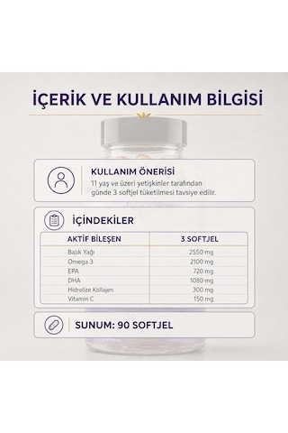 Collagen Forte Platinum Omega 3 Premium Balık Yağı 90 Kapsül