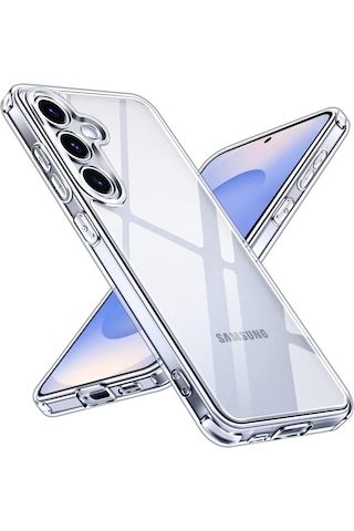 Samsung Galaxy Uyumlu S25 Kılıf Kamera Korumalı Yumuşak Şeffaf Silikon