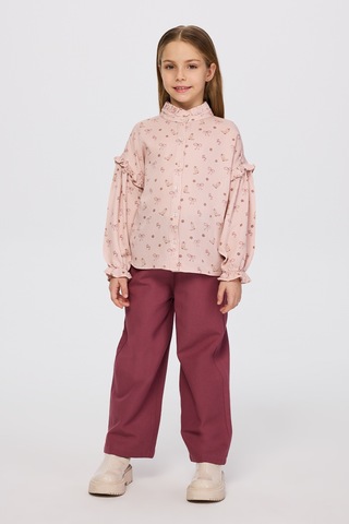 Panço Kız Çocuk Pembe Gömlek